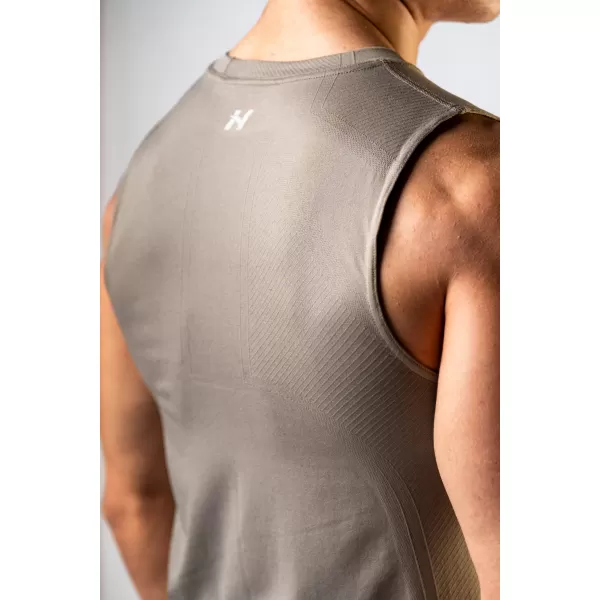  Tricou fără cusături și fără mâneci POWER 899 LIGHT BROWN ASH Nebbia 