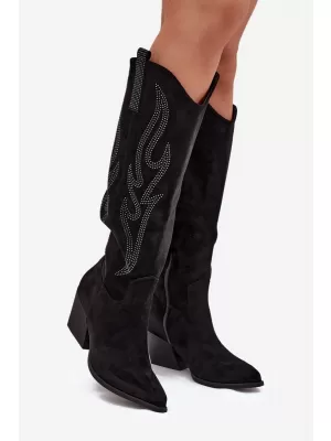 Pantofi de dama cu toc BOTO JOVINA 38555 NEGRU