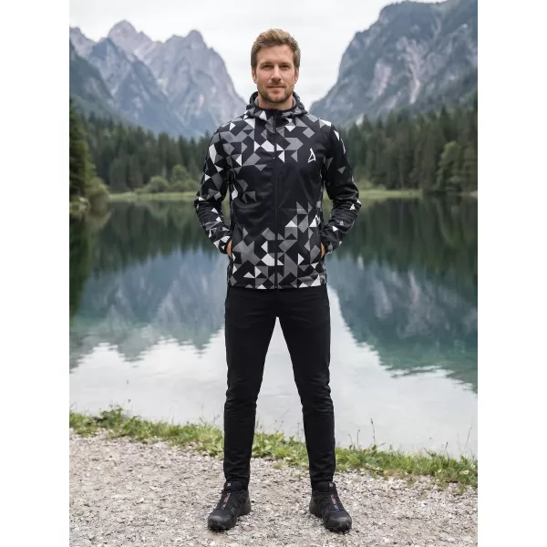  Jachetă softshell premium pentru bărbați ALTISPORT VOJ/ALM108JACK01 NEGRU 