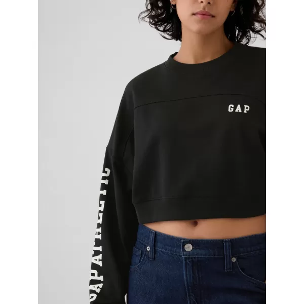  Hanorac de dama GAP DROP SHOULDER SUPER CROP SWEATSHIRT 498952-02 NEGRU ADEVĂRAT 