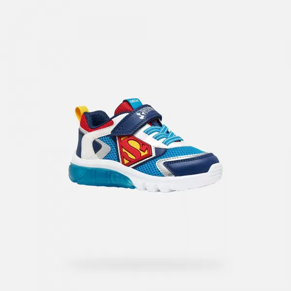  Adidași pentru băieți GEOX CIBERDRON J65LBB01454C4320 ALBASTRU 