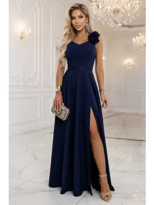 Rochie NUMOCO 643-4 ALBASTRU MARIN