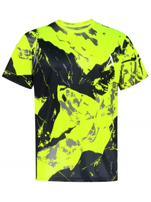 Tricou premium pentru bărbați ALTISPORT VOJ/ALM131TR01 GALBEN FLUO/NEGRU