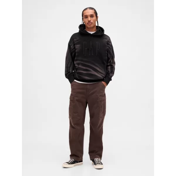  Hanorac pentru bărbați GAP CORP LOGO HOODIE PULLOVER 851641-01 NEGRU 
