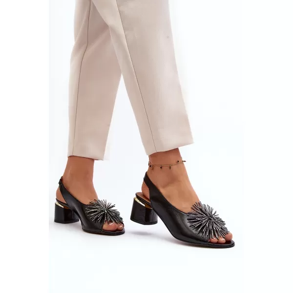  Sandale de dama LAURA MESSI 2595 NEGRU 