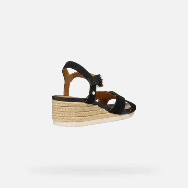  Sandale de dama GEOX ISCHIA CORDA G000706 NEGRU 