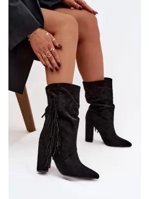 Pantofi de dama BOTO ZATEPLENÉ 40514 NEGRU