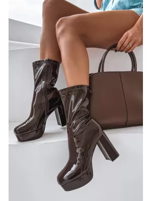 Pantofi de dama cu toc BOTO CALVESSA 39541 MARO