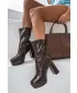 Pantofi de dama cu toc BOTO CALVESSA 39541 MARO