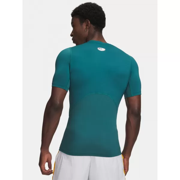  Tricou pentru bărbați UNDER ARMOUR UA HG ARMOUR COMP SS VERDE 