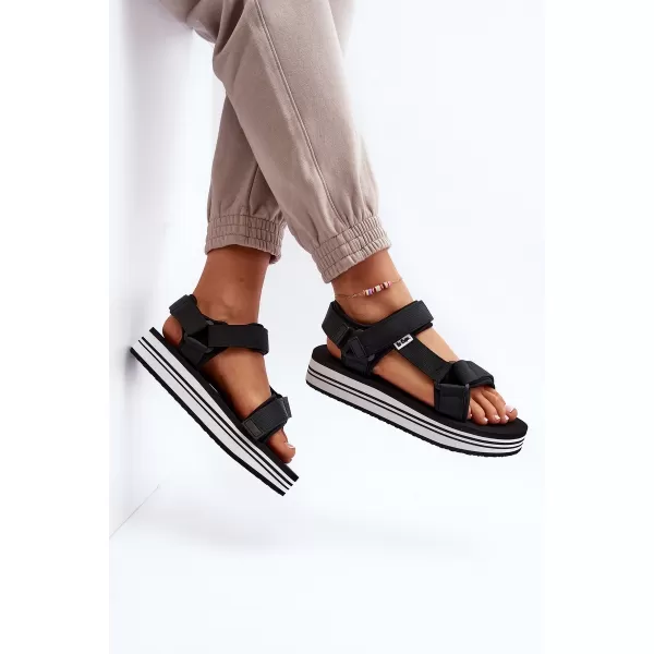  Sandale de dama LEE COOPER LCW-24-05-2753L NEGRU/ALB 