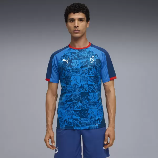  Tricou funcțional pentru bărbați PUMA NEYMAR JR PLAYMAKER JERSEY 660314-10 BLAZING BLUE/ BLAZING BLUE/PUMA WHITE/ULTRA 