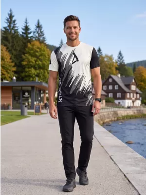 Tricou funcțional premium pentru bărbați ALTISPORT VOJ/ALM006TR01 NEGRU