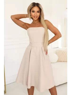 Rochie NUMOCO 641-4 BEJ DESCHIS