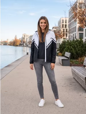 Jachetă softshell premium pentru femei ALTISPORT VOJ/ALW101JACK01 ALB-NEGRU