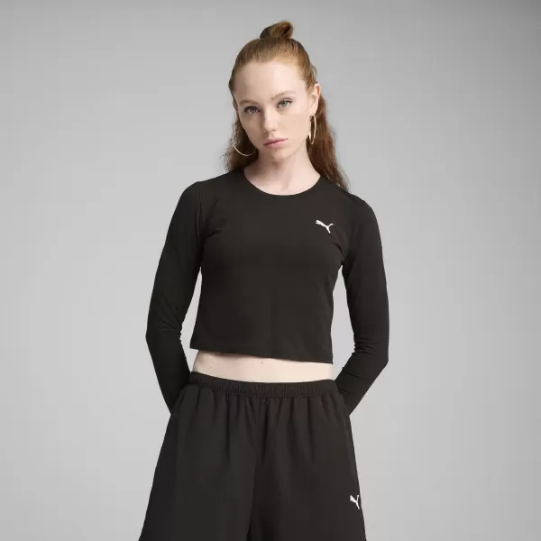  Tricou pentru femei PUMA WARDROBE ESS BABY TEE 629761-01 PUMA NEGRU 