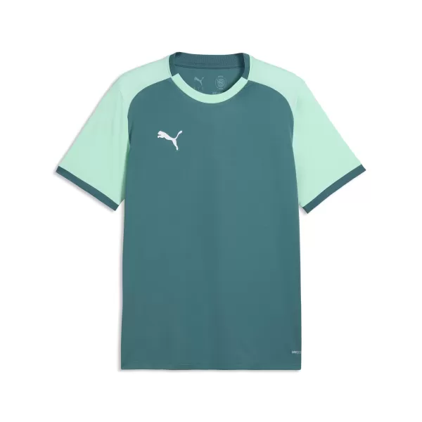  Tricou funcțional pentru bărbați PUMA TEAMLIGA26 MATCHDAY JERSEY 706544_43 EMERALD ICE/ SMARALD GHEAȚĂ/PUMA ALB 