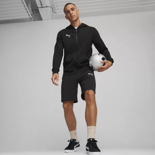  Hanorac pentru bărbați PUMA TEAMGOAL CASUALS HOODED JACK 658595_03 PUMA NEGRU/PUMA ALB 