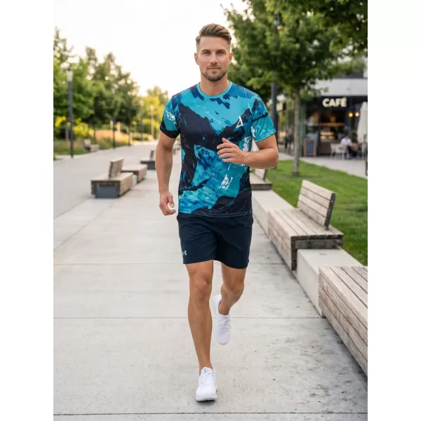  Tricou premium pentru bărbați ALTISPORT VOJ/ALM131TR01 KEROSEN/NEGRU 