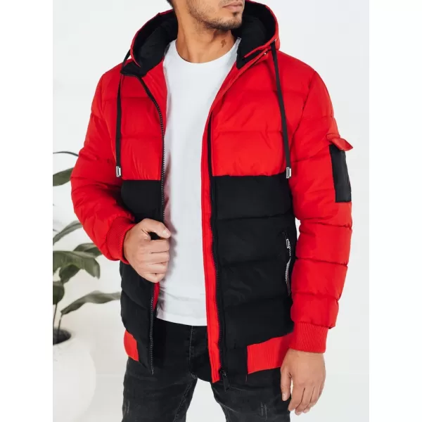  Jachetă pentru bărbați DSTREET TX5100 NEGRU/ROSU 