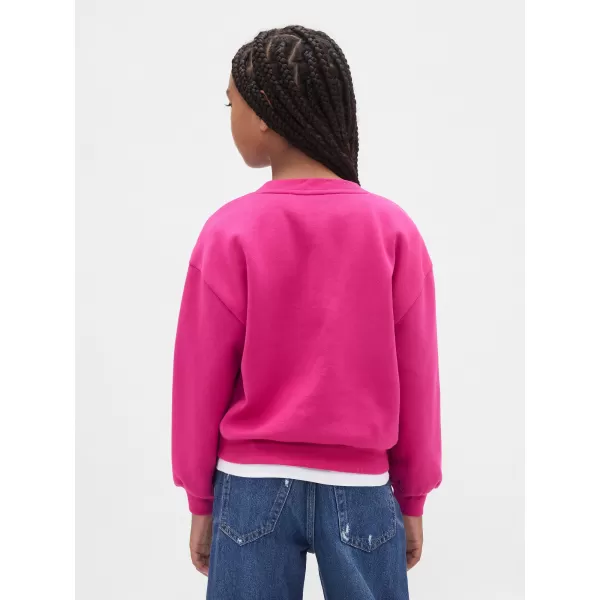  Hanorac pentru copii GAP LOGO SWEATSHIRT 813106-02 FUCSIA STRĂLUCITOR 