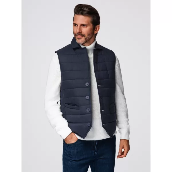  Vesta pentru bărbați OMBRE OM-JAVJ-0275 BLEUMARIN MELANGE 