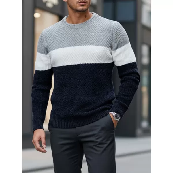  Pulover pentru bărbați DSTREET WX2320 ALBASTRU ÎNCHIS/GRI DESCHIS 