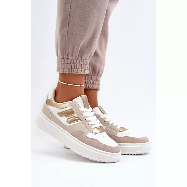  Adidași de damă BOTO REGINES 30370 ALB/AURIU 