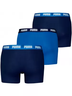 Boxeri pentru bărbați PUMA MEN EVERYDAY BOXER 3P 938327-04 COMBINAȚIE ALBASTRĂ