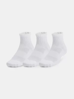 Șosete UNDER ARMOUR UNISEX UA TC QTR (3 PÁRY) 1386372-100 ALB