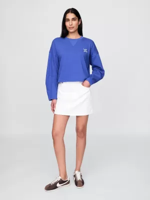 Hanorac de dama GAP LOGO HORSESHOE SWEATSHIRT 767368-02 ALBASTRU ORBITOR