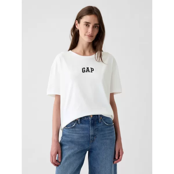  Tricou pentru femei GAP LOGO EASY BOYFRIEND TEE 407990-03 ALB OPTIC 