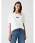 Tricou pentru femei GAP LOGO EASY BOYFRIEND TEE 407990-03 ALB OPTIC