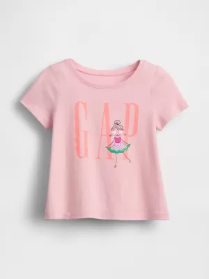 Tricou pentru copii GAP LOGO TEE 770013-02 CEAȚĂ DE TRANDAFIRI