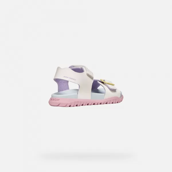  Sandale pentru fete GEOX SANDAL FUSBETTO J35HQA000BCC0653 ALB 