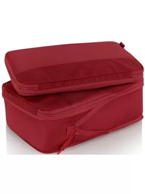 Valiză HEYS Ecotex Compression Packing Cube 4 Pc Set ARȚAR ROȘU