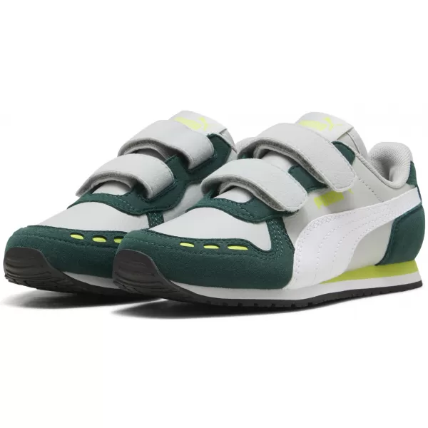  Pantofi pentru copii PUMA CABANA RACER SL 20 V PS 383730-19 GRI DESCHIS/ALB/MIRT ÎNCHIS 