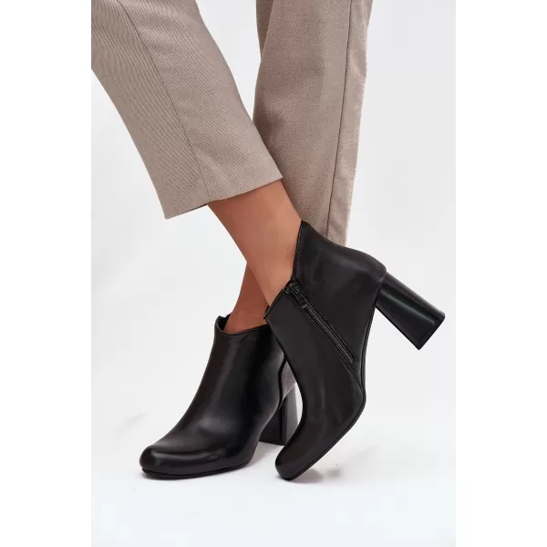  Pantofi de dama cu toc BOTO IVESSARA 39751 NEGRU 