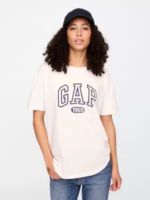 Tricou pentru femei GAP LOGO EASY BOYFRIEND TEE 407990-04 NOU ALB
