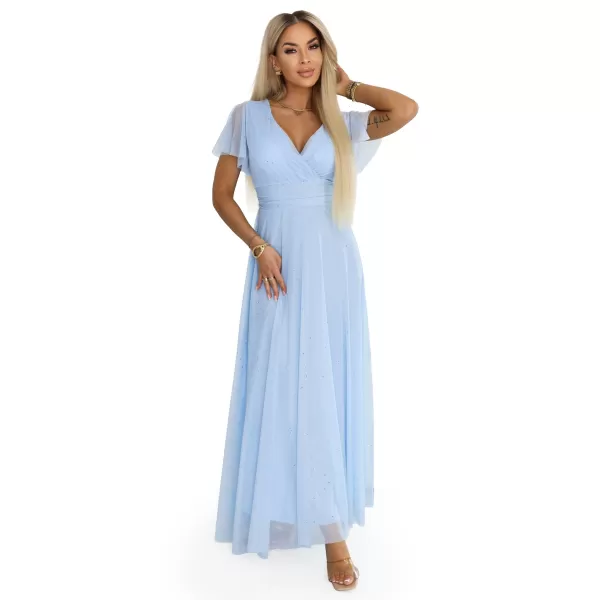  Rochie NUMOCO 635-6 ALBASTRU AZURIU 