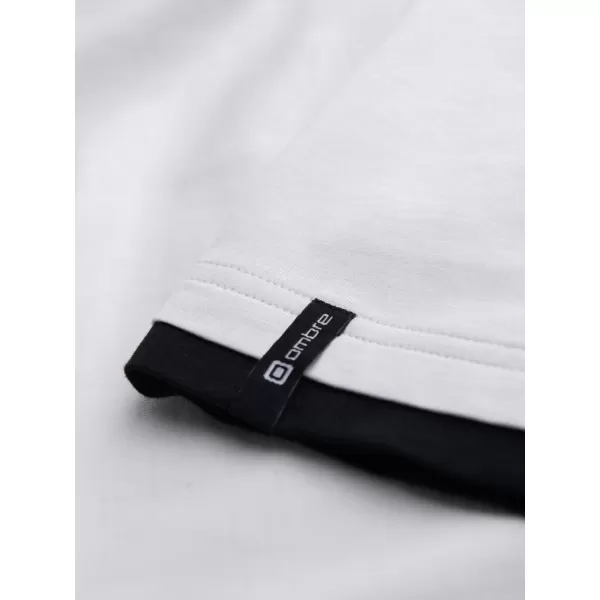  Tricou pentru bărbați OMBRE OM-TSCT-0256 ALB 