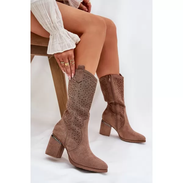  Cizme de dama S.BARSKI HY51-238 CAFEA 