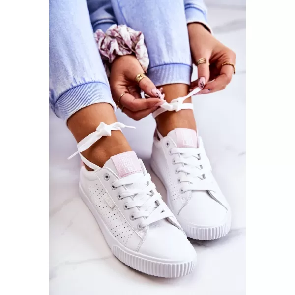 Adidași de damă BIG STAR HH274073 ALB/ROZ Pantofi Big Star 