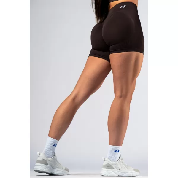  Pantaloni scurți push-up cu talie înaltă POWER 893 DARK BROWN Nebbia 