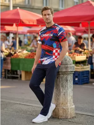 Tricou premium pentru bărbați ALTISPORT VOJ/ALM036HR/TR01 DUNGI