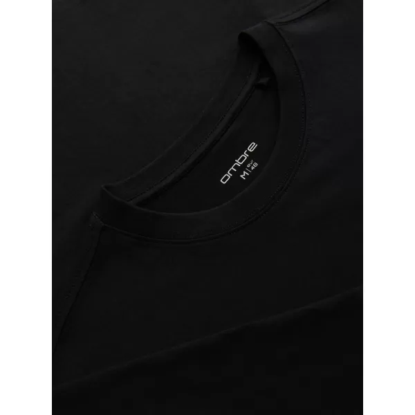  Tricou pentru bărbați OMBRE OM-LSPT-0136 NEGRU 