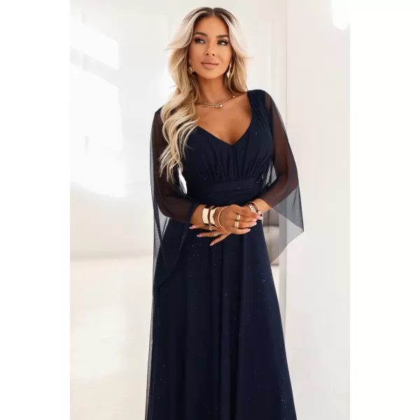  Rochie NUMOCO 655-3 ALBASTRU ÎNCHIS 