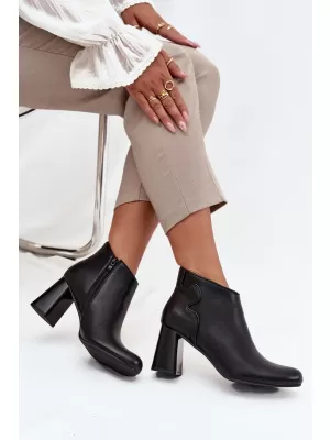 Pantofi de dama cu toc BOTO IVESSARA 39751 NEGRU