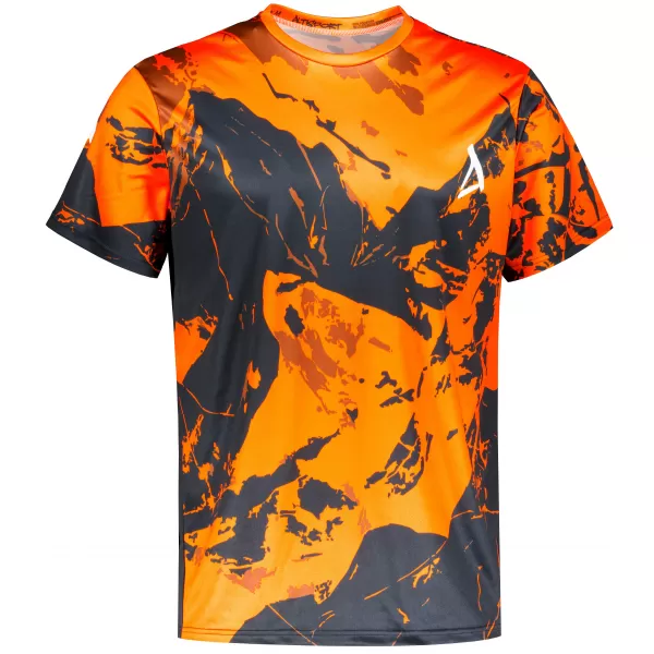  Tricou premium pentru bărbați ALTISPORT VOJ/ALM131TR01 PORTOCALIU/NEGRU 