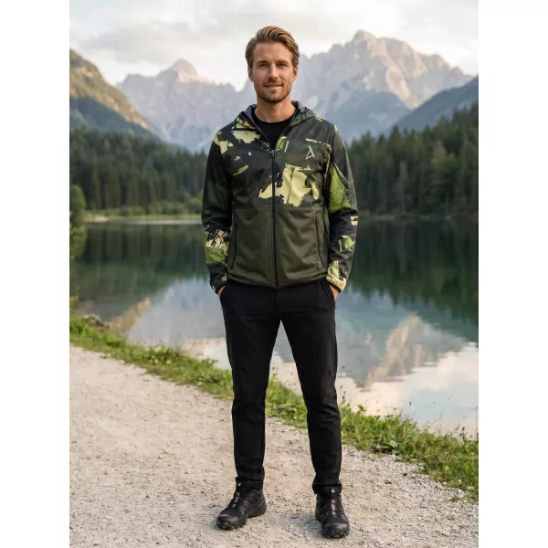  Jachetă softshell premium pentru bărbați ALTISPORT VOJ/ALM125JACK01 MASCA/GRN 